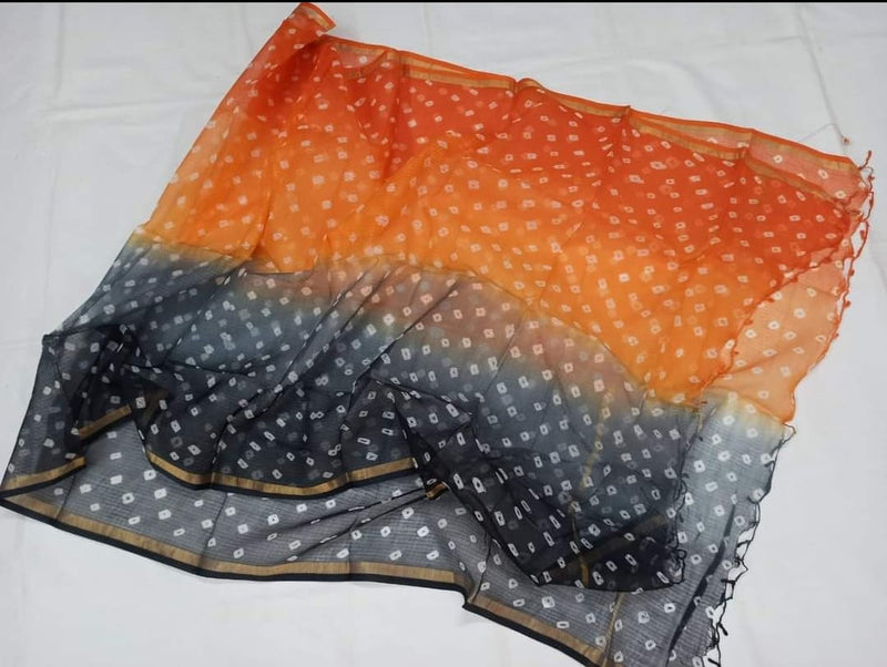 Pure Kota Doria Silk Dupatta - Leheriya