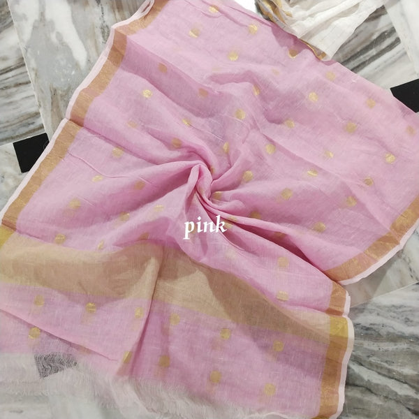 Pure Linen Dupatta - Leheriya