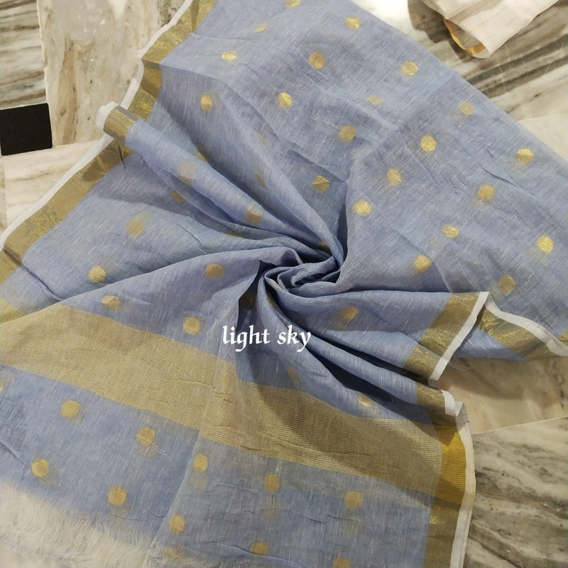 Pure Linen Dupatta - Leheriya