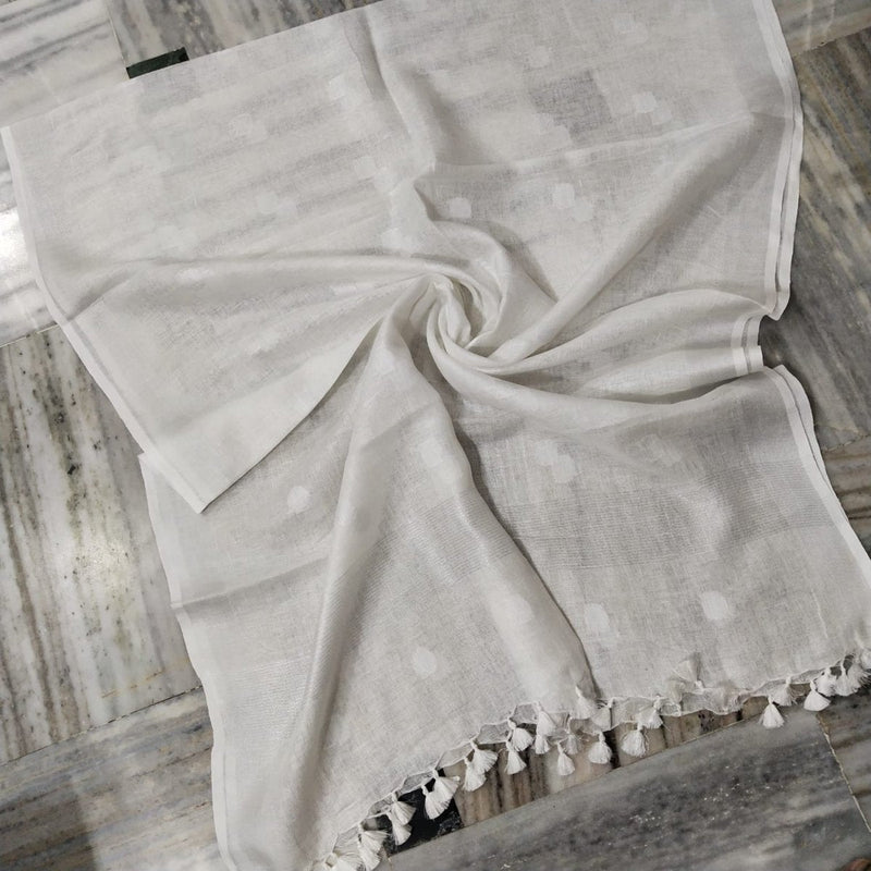 Pure Linen Dupatta - Leheriya