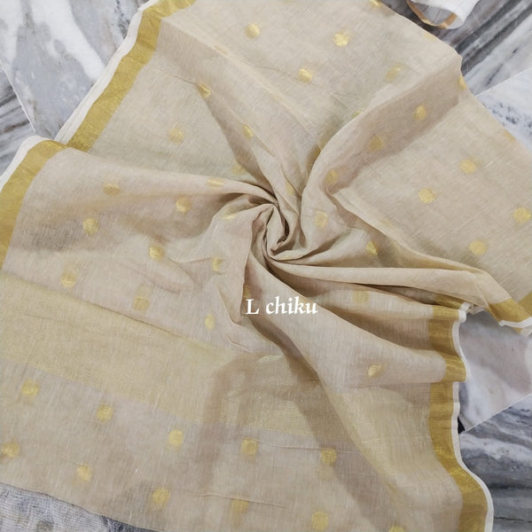 Pure Linen Dupatta - Leheriya