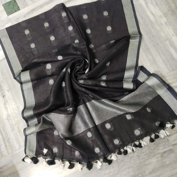 Pure Linen Dupatta - Leheriya