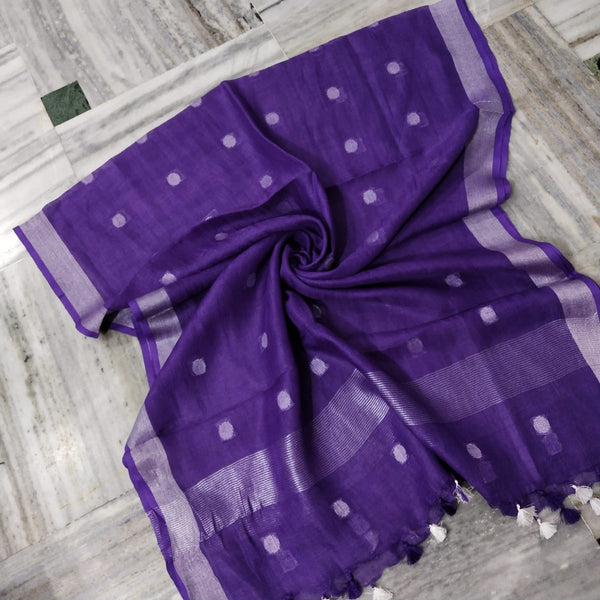 Pure Linen Dupatta - Leheriya