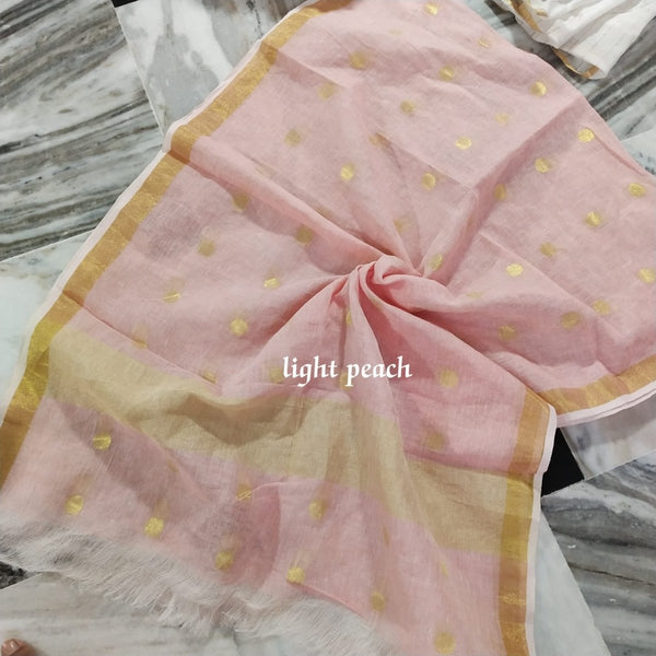 Pure Linen Dupatta - Leheriya