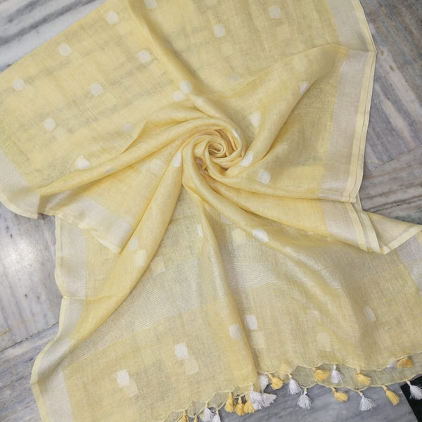 Pure Linen Dupatta - Leheriya