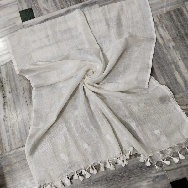 Pure Linen Dupatta - Leheriya