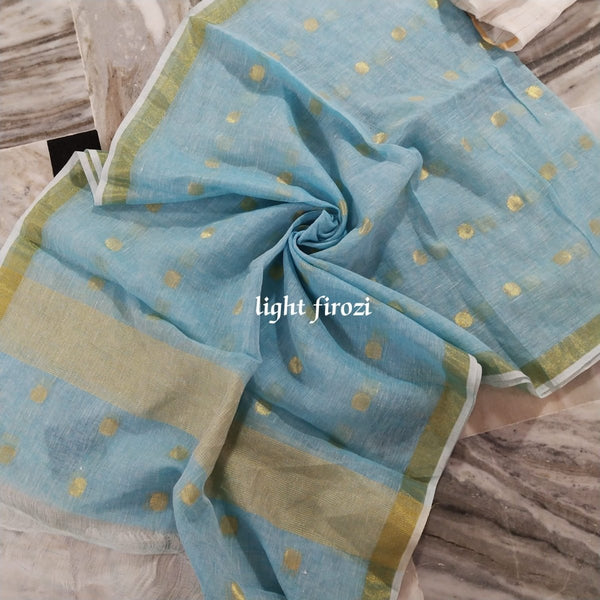 Pure Linen Dupatta - Leheriya