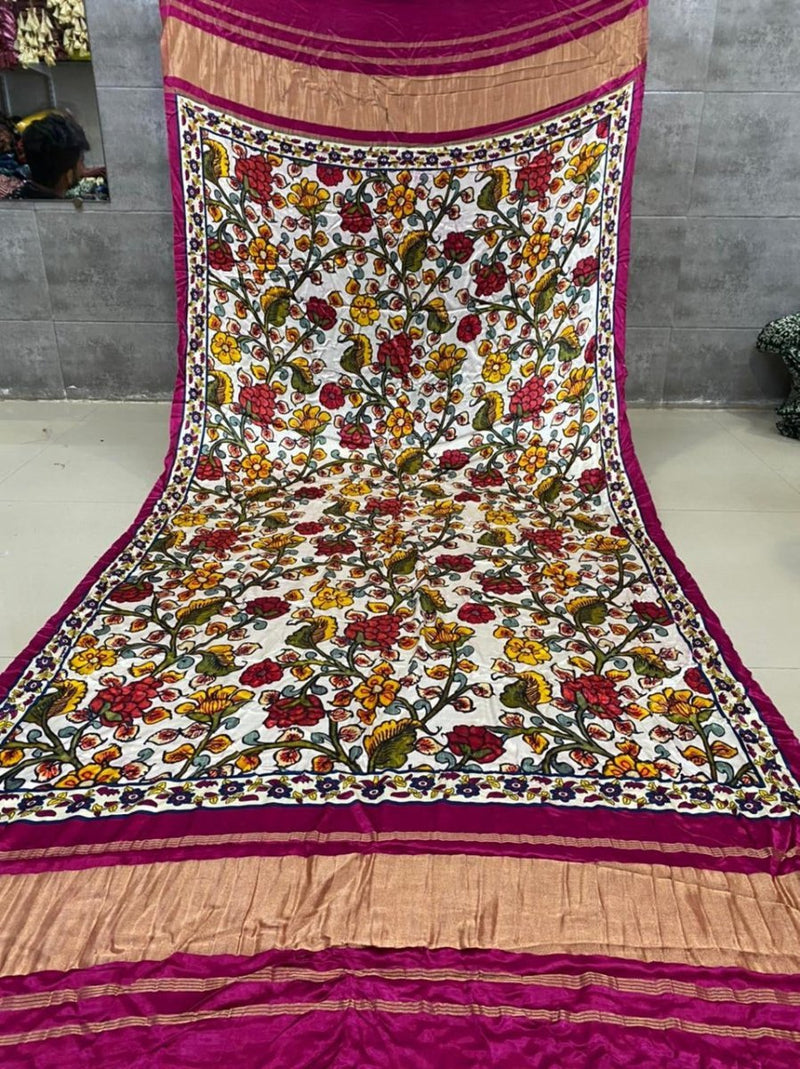 Pure Modal Silk Patola Digital Print Dupatta with Lagdi Patta. - Leheriya