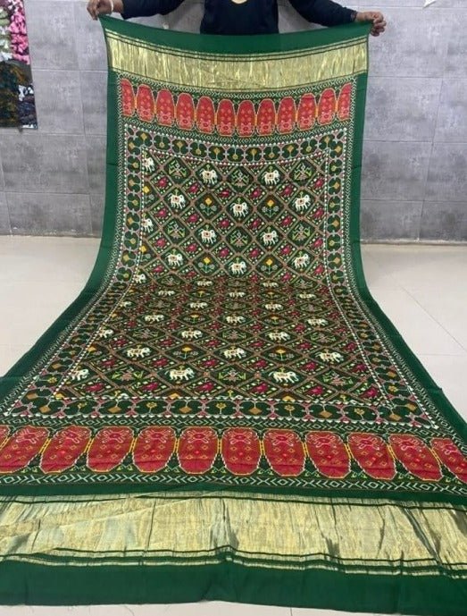 Pure Modal Silk Patola Digital Print Dupatta with Lagdi Patta - Leheriya