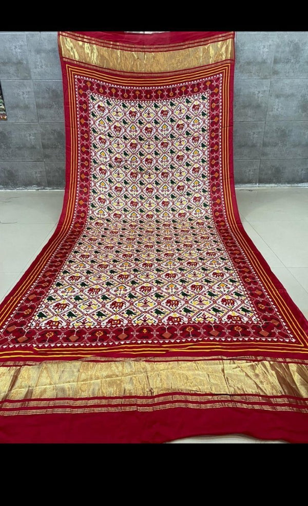 Pure Modal Silk Patola Digital Print Dupatta with Lagdi Patta - Leheriya