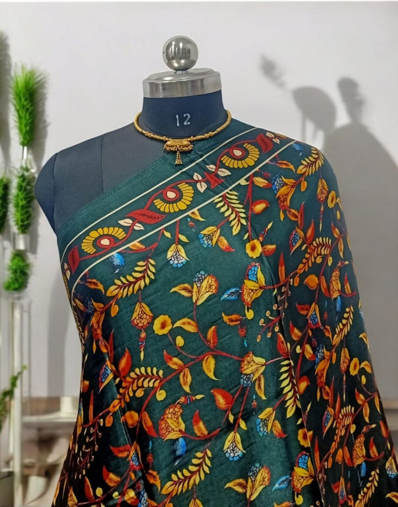 Pure Modal Silk Patola Digital Print Dupatta with Lagdi Patta - Leheriya