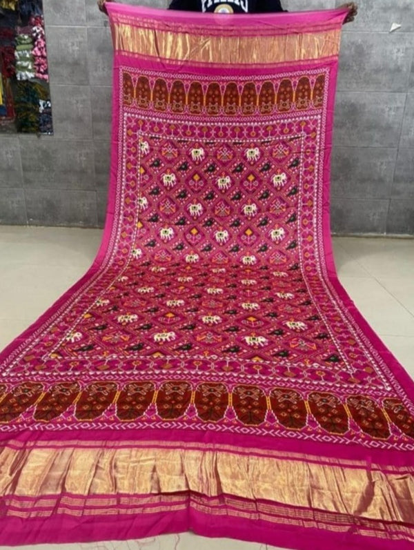 Pure Modal Silk Patola Digital Print Dupatta with Lagdi Patta - Leheriya