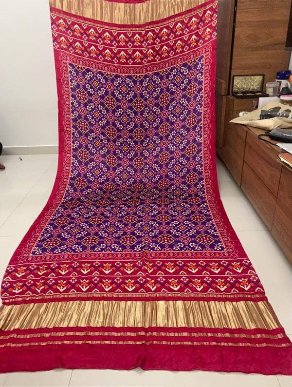 Pure Modal Silk Patola Digital Print Dupatta with Lagdi Patta - Leheriya