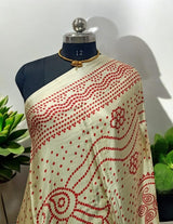 Pure Modal Silk Patola Digital Print Dupatta with Lagdi Patta - Leheriya