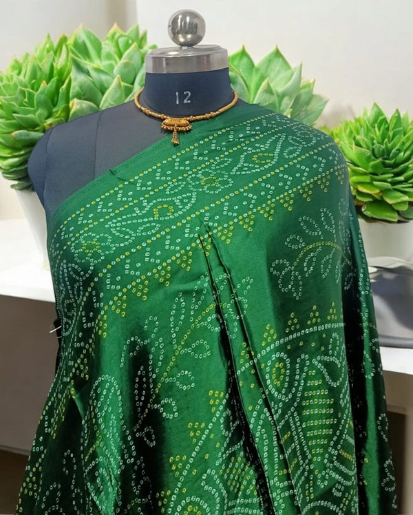 Pure Modal Silk Patola Digital Print Dupatta with Lagdi Patta - Leheriya