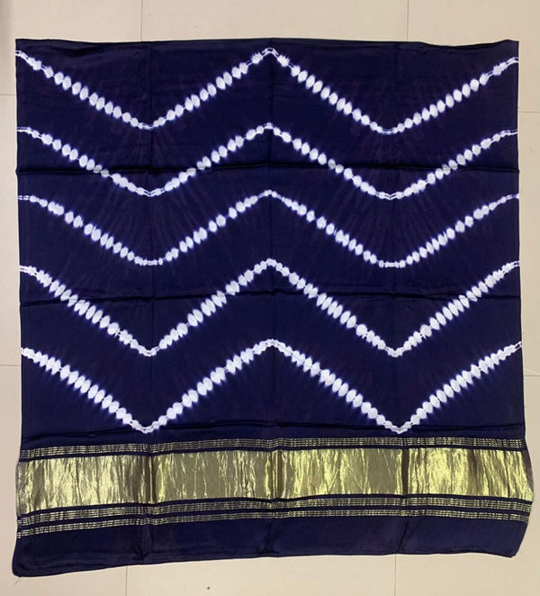 Pure Modal Silk Shibori Dupatta Lagdi Patto - Leheriya