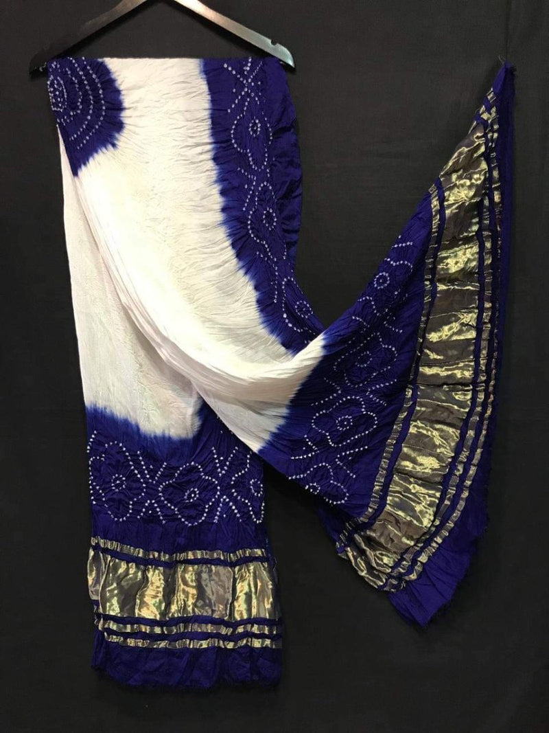 Pure Modal Silk Tie & Dye Hand Bandhani Dupatta - Leheriya