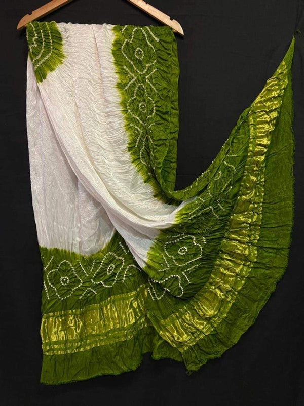 Pure Modal Silk Tie & Dye Hand Bandhani Dupatta - Leheriya