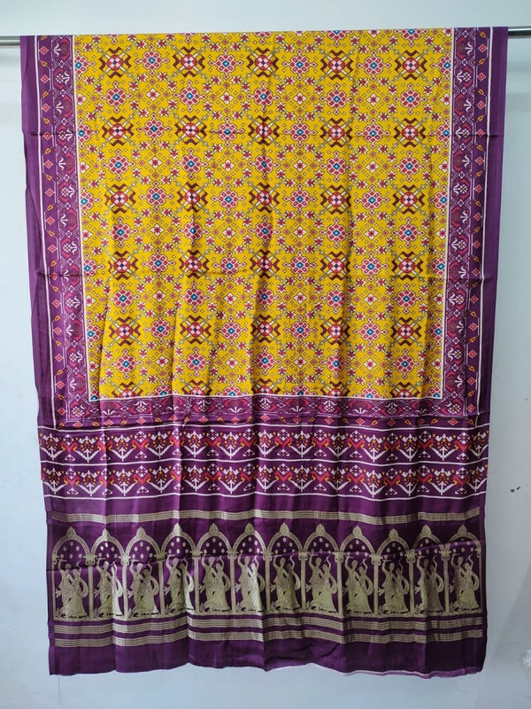 Pure Silk Patola Print Dupatta with Naksi Zari Patta - Limited Edition - Leheriya