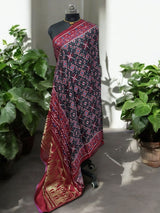 Pure Silk Patola Print Dupatta with Naksi Zari Patta - Limited Edition - Leheriya