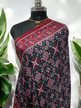 Pure Silk Patola Print Dupatta with Naksi Zari Patta - Limited Edition - Leheriya