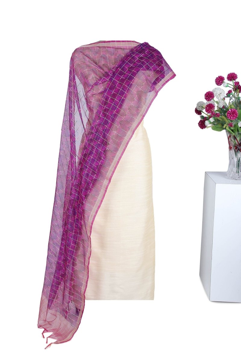 Purple Digital Print Dupatta - Leheriya