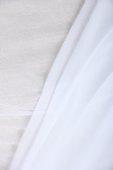 White Dyeable Chiffon Plain Dupatta - Leheriya