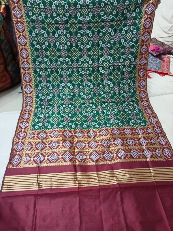 Woven Patola Banarasi Silk Dupatta - Leheriya