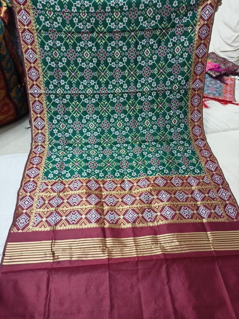 Woven Patola Banarasi Silk Dupatta - Leheriya