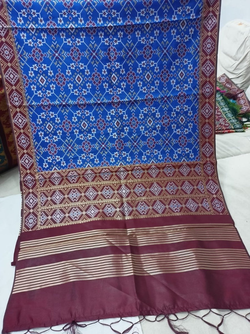 Woven Patola Banarasi Silk Dupatta - Leheriya