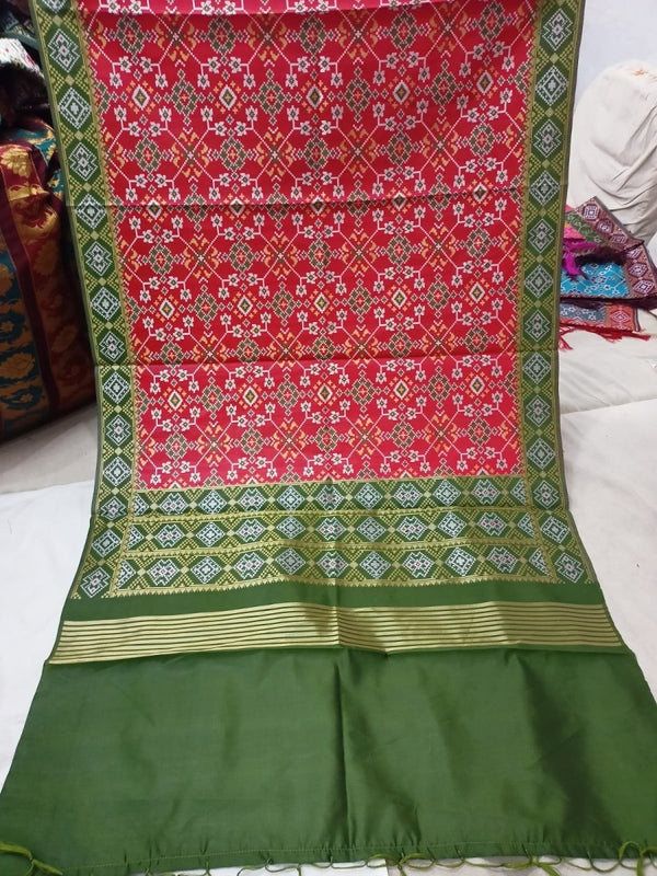 Woven Patola Banarasi Silk Dupatta - Leheriya