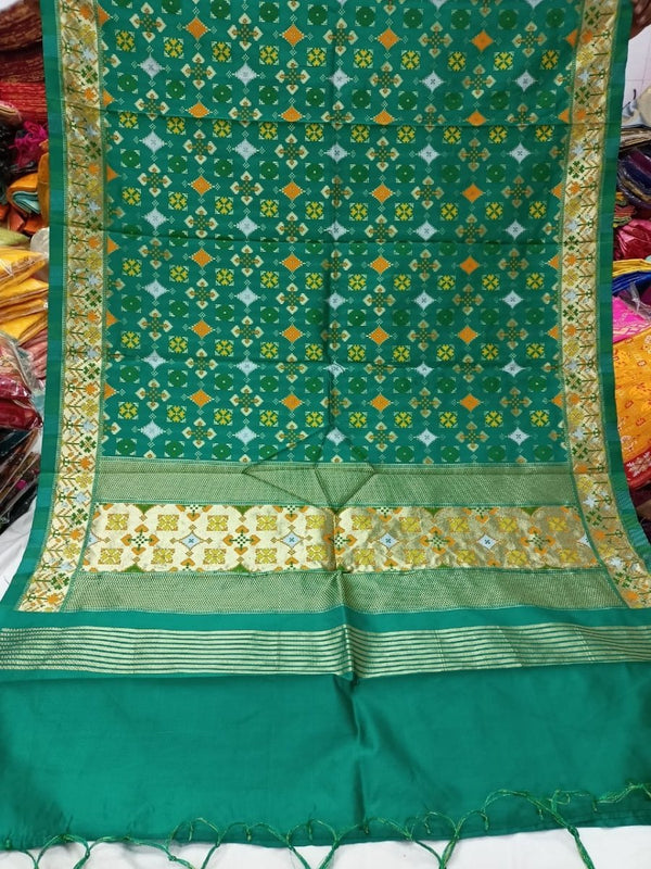 Woven Patola Banarasi Silk Dupatta - Leheriya