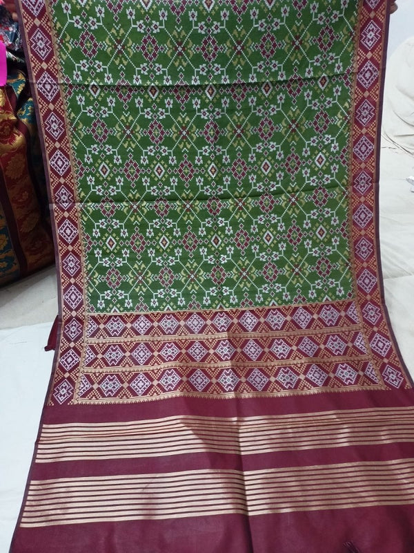 Woven Patola Banarasi Silk Dupatta - Leheriya