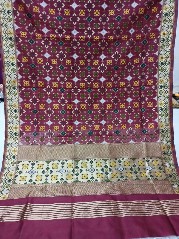 Woven Patola Banarasi Silk Dupatta - Leheriya