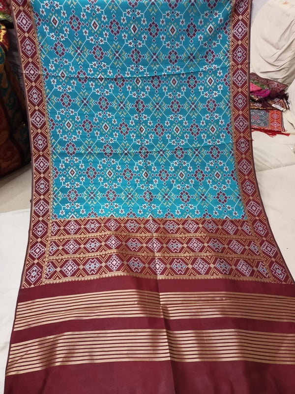 Woven Patola Banarasi Silk Dupatta - Leheriya